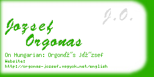 jozsef orgonas business card